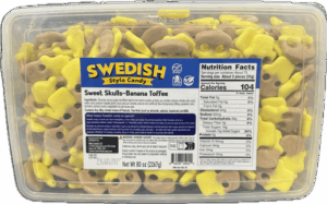 Mito Swedish Style Gummy Skulls Banana Toffee 5lb Bulk